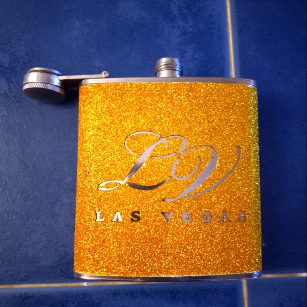 Flask-Gold Bling-Las Vegas